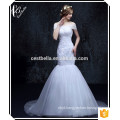 Customized in China Mermaid Puffy Skirt Sweetheart Lace-up Pleats Wedding Dress